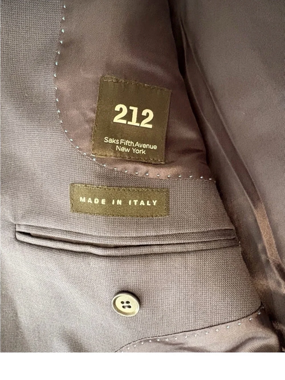 2-Button Blue Size 44 Men’s Wool Sports Coat 212 Saks 5th Avenue Made In Italy